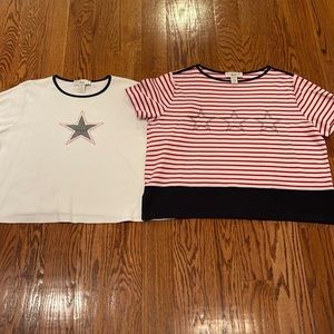 Norton Studio Red, White, Blue (set of 2) Star Shirts